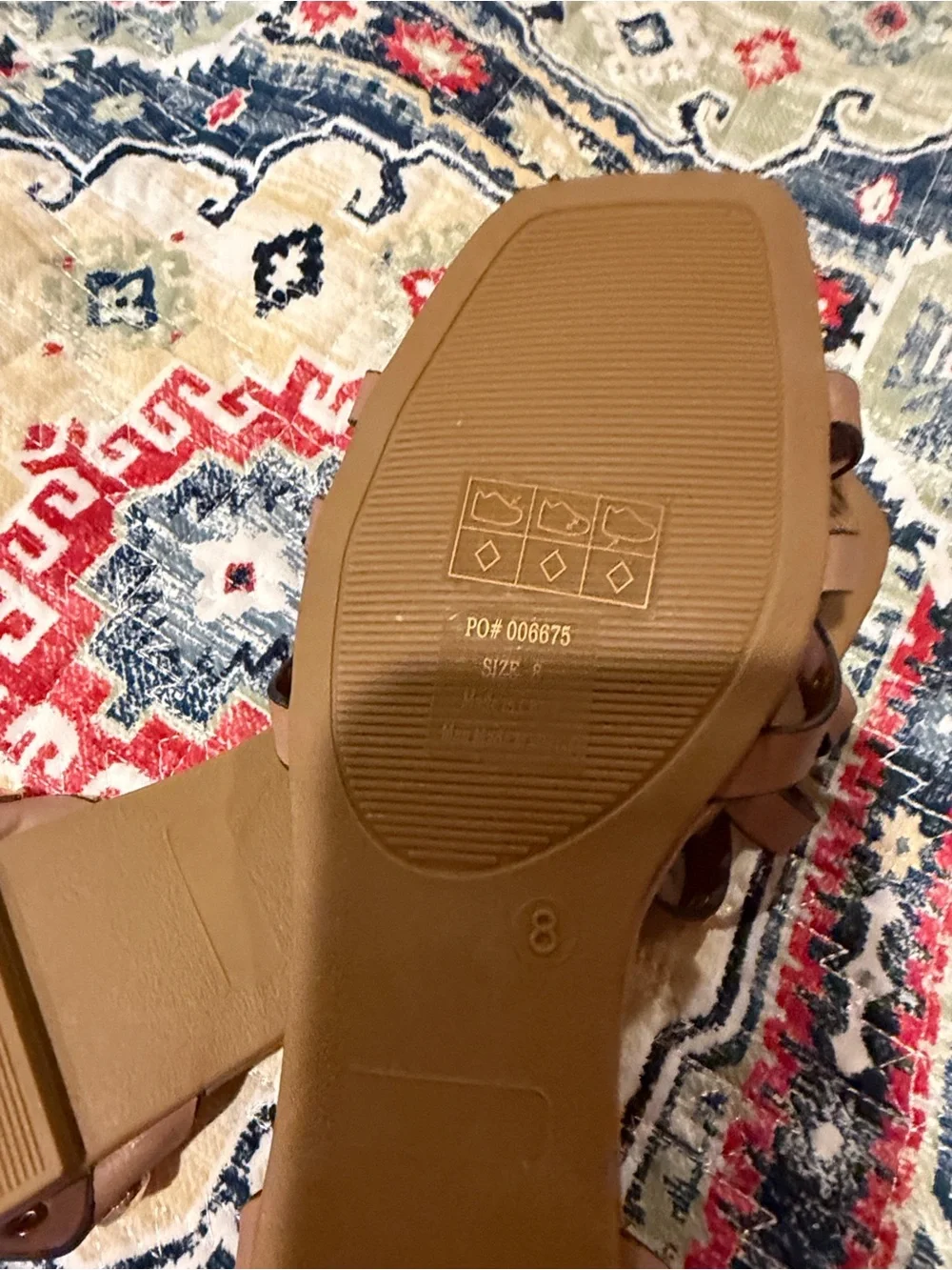 Journee Collection Taupe Studded Strappy Flat Sandal